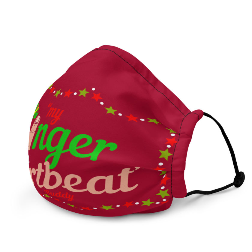 My finger has a heartbeat. -Buddy the elf, Elf Premium face mask - Image 3