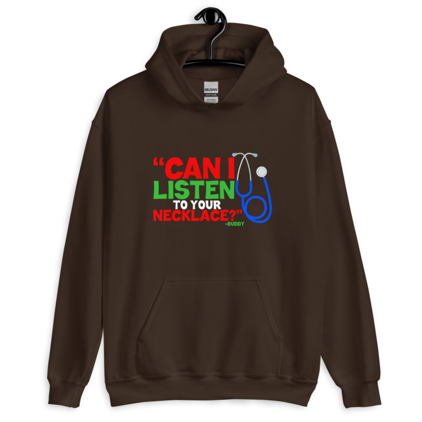 Can I listen to your necklace? Buddy the Elf, Elf Unisex Hoodie
