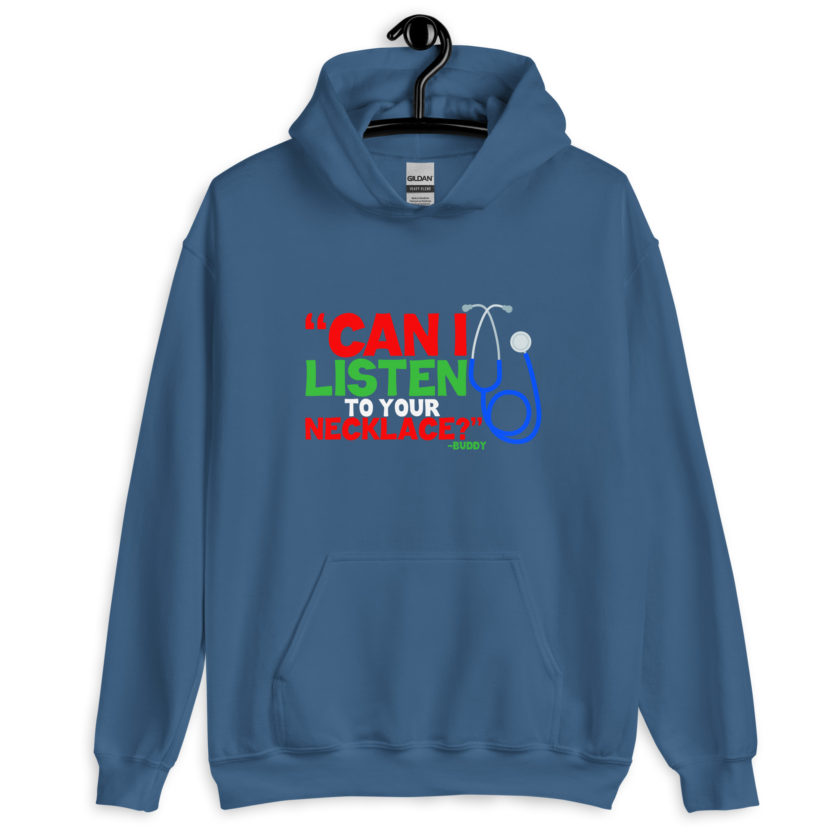 Can I listen to your necklace? Buddy the Elf, Elf Unisex Hoodie - Image 6