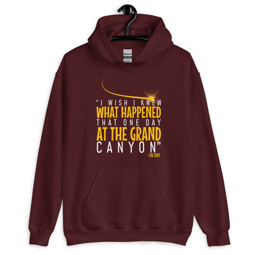 I wish I knew what happened that one day at the Grand Canyon. -Joe Dirt Unisex Hoodie - Image 4