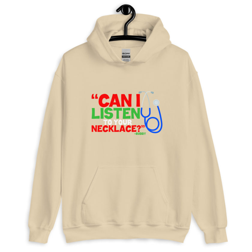 Can I listen to your necklace? Buddy the Elf, Elf Unisex Hoodie - Image 9