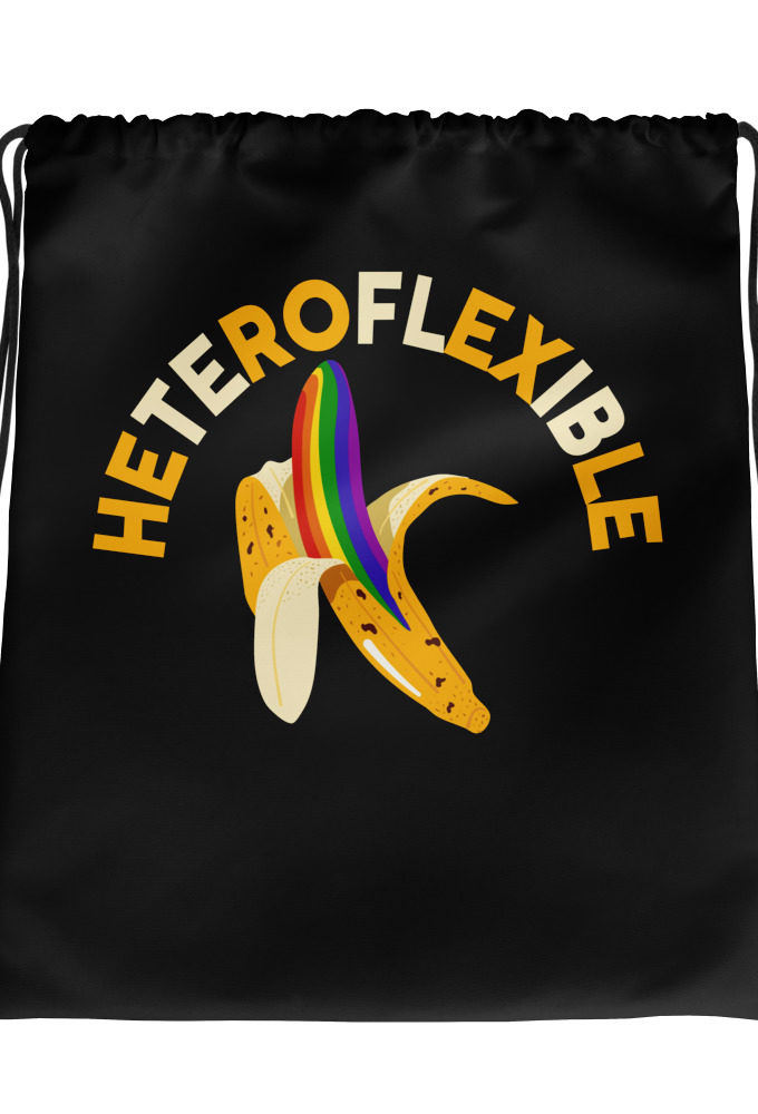 Heteroflexible - LGBT Lesbian Gay bisexual Trans Straight Drawstring bag
