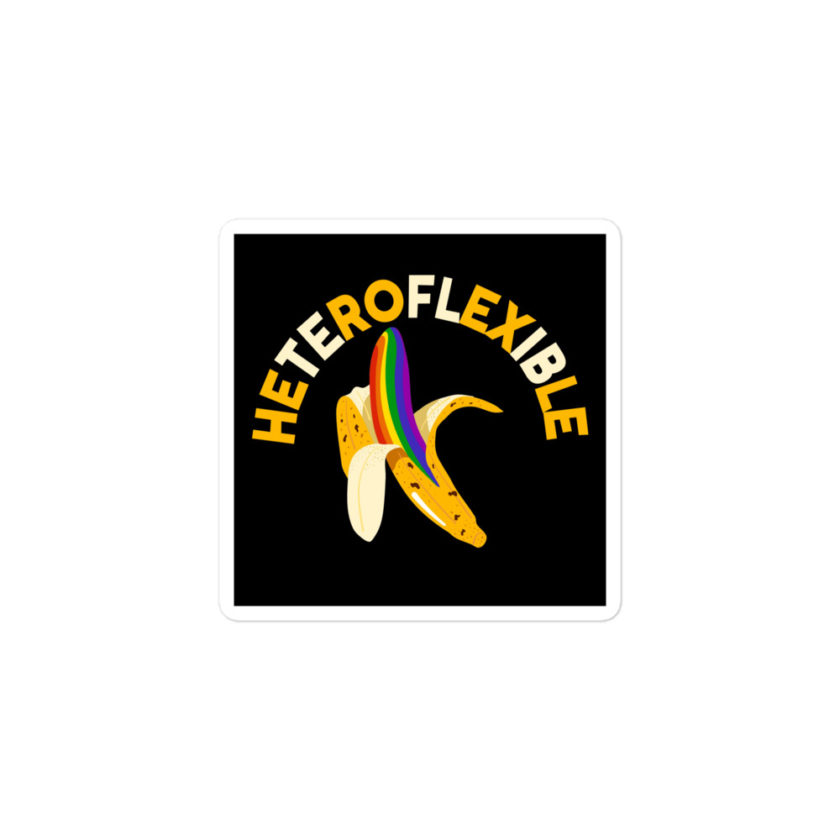 Heteroflexible - LGBT Lesbian Gay bisexual Trans Straight Bubble-free stickers - Image 2