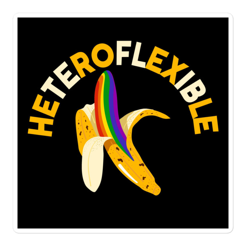 Heteroflexible - LGBT Lesbian Gay bisexual Trans Straight Bubble-free stickers - Image 3