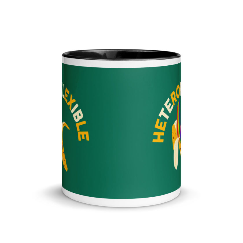 Heteroflexible - LGBT Lesbian Gay bisexual Trans Straight Mug with Color Inside - Image 3