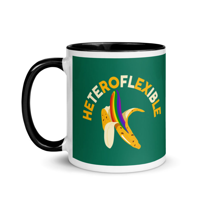 Heteroflexible - LGBT Lesbian Gay bisexual Trans Straight Mug with Color Inside - Image 4