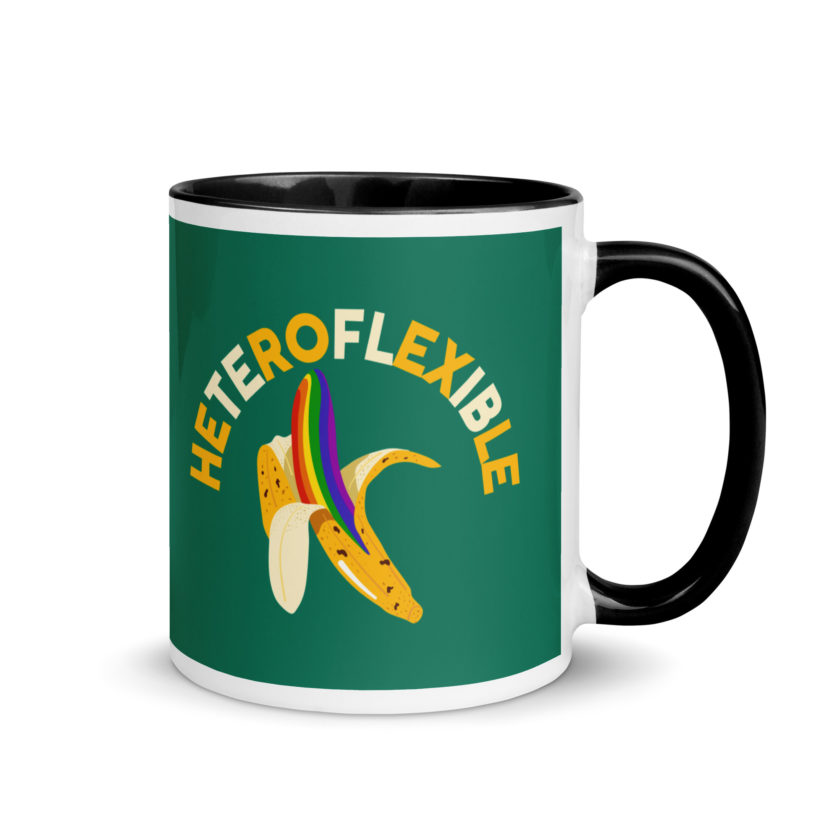 Heteroflexible - LGBT Lesbian Gay bisexual Trans Straight Mug with Color Inside - Image 2