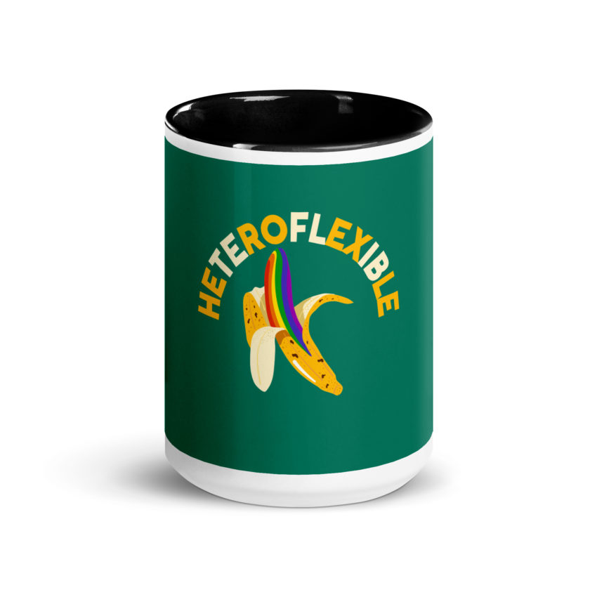 Heteroflexible - LGBT Lesbian Gay bisexual Trans Straight Mug with Color Inside - Image 6