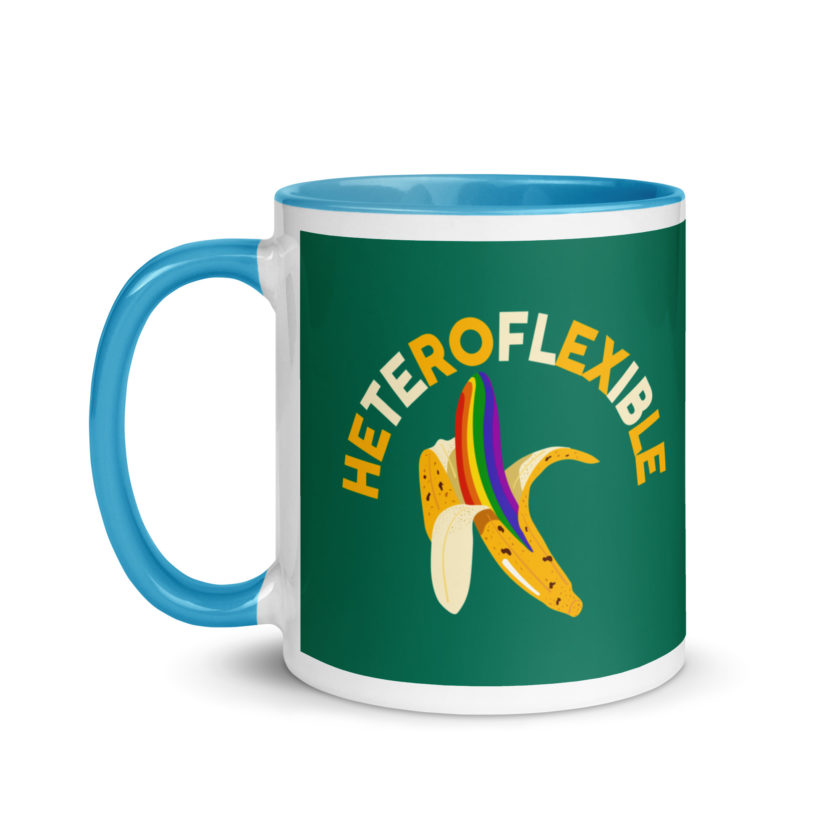 Heteroflexible - LGBT Lesbian Gay bisexual Trans Straight Mug with Color Inside - Image 27