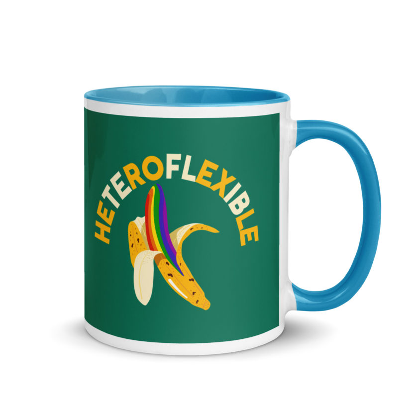 Heteroflexible - LGBT Lesbian Gay bisexual Trans Straight Mug with Color Inside - Image 25