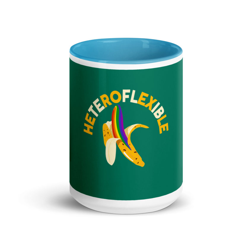 Heteroflexible - LGBT Lesbian Gay bisexual Trans Straight Mug with Color Inside - Image 29