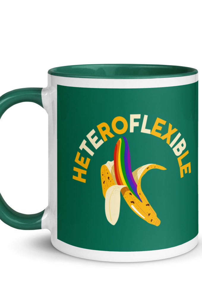Heteroflexible - LGBT Lesbian Gay bisexual Trans Straight Mug with Color Inside