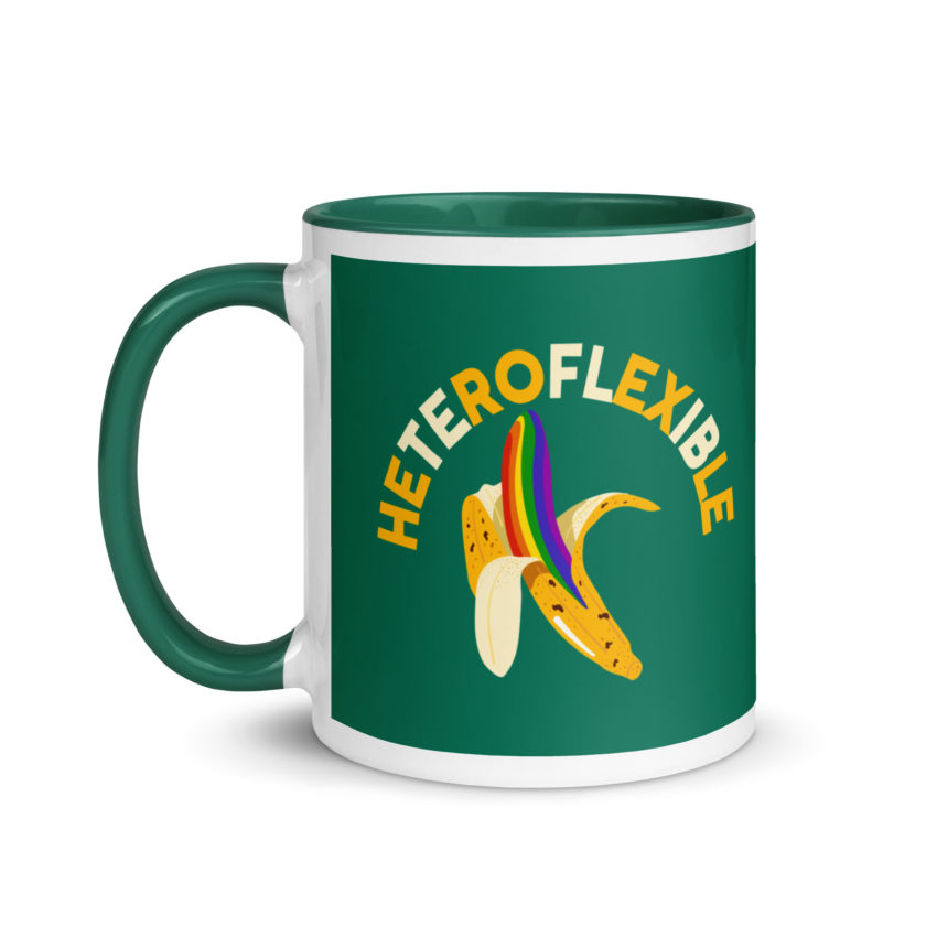 Heteroflexible - LGBT Lesbian Gay bisexual Trans Straight Mug with Color Inside