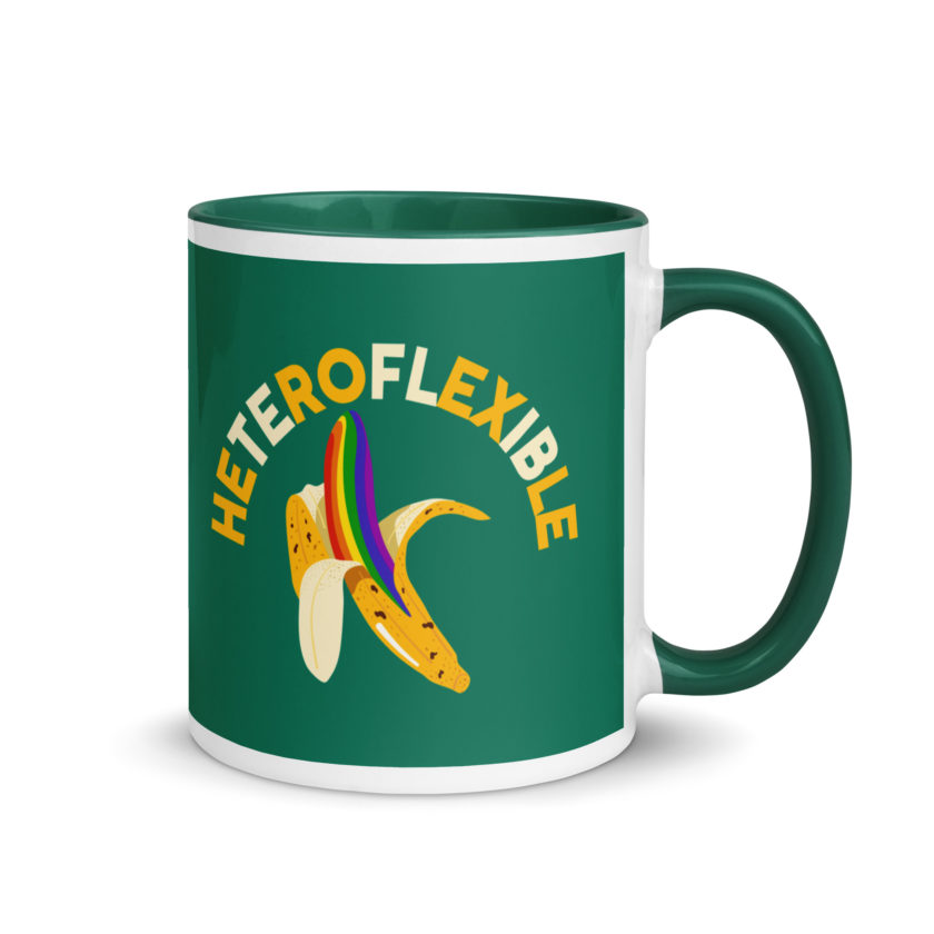 Heteroflexible - LGBT Lesbian Gay bisexual Trans Straight Mug with Color Inside - Image 17