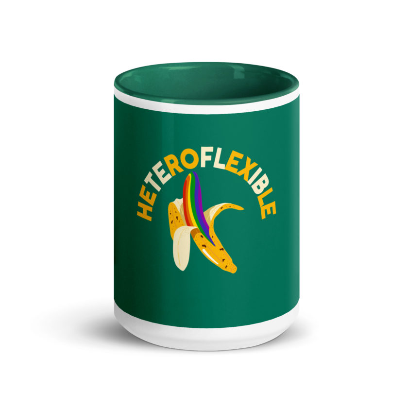 Heteroflexible - LGBT Lesbian Gay bisexual Trans Straight Mug with Color Inside - Image 20