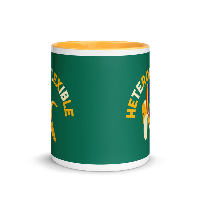 Heteroflexible - LGBT Lesbian Gay bisexual Trans Straight Mug with Color Inside - Image 35