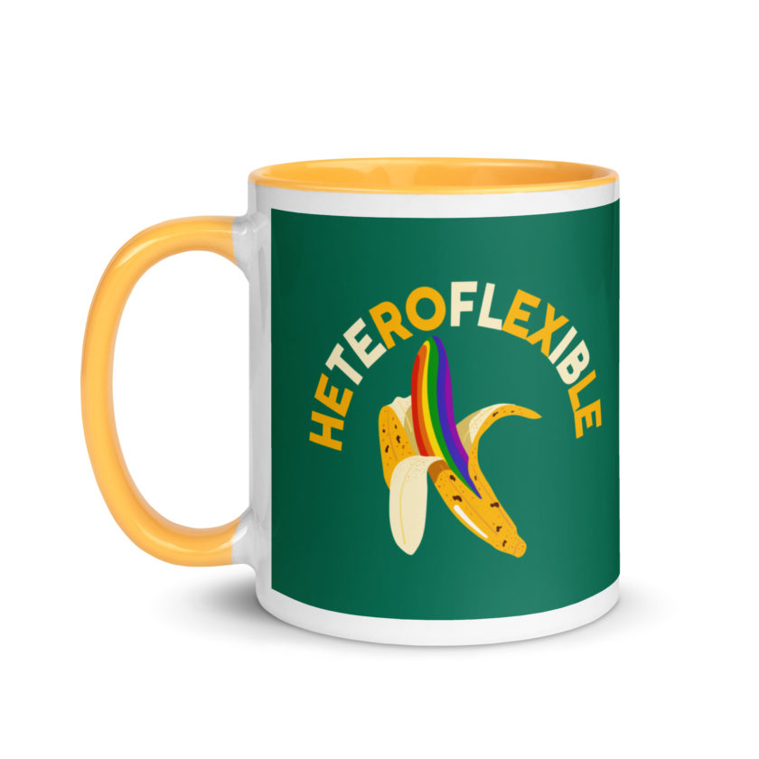 Heteroflexible - LGBT Lesbian Gay bisexual Trans Straight Mug with Color Inside - Image 36