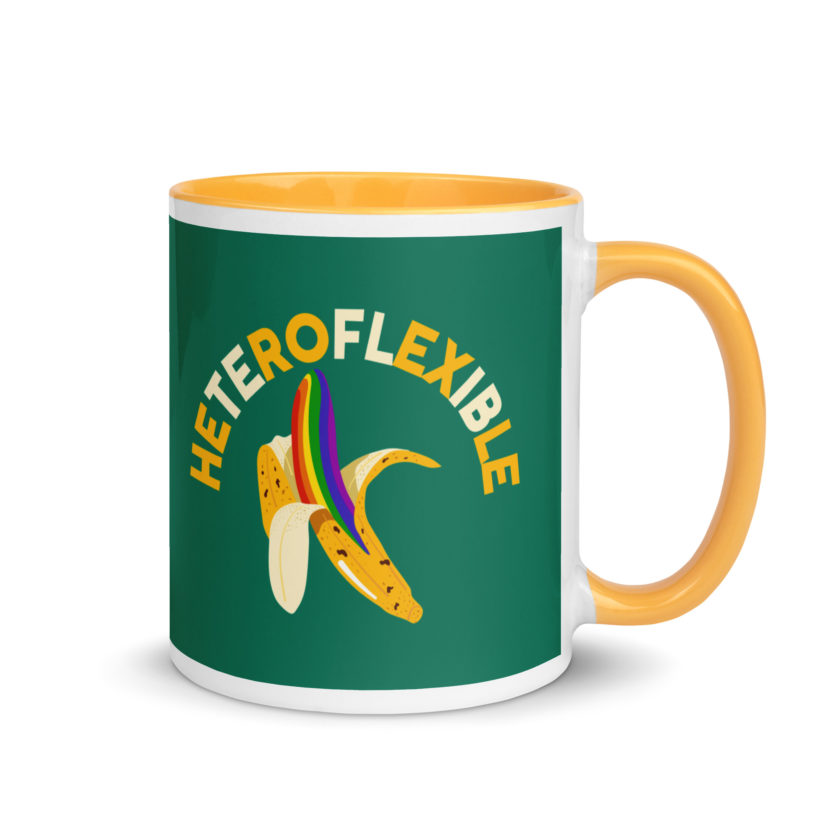 Heteroflexible - LGBT Lesbian Gay bisexual Trans Straight Mug with Color Inside - Image 34