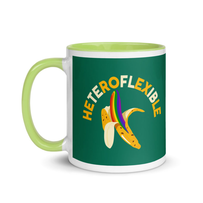 Heteroflexible - LGBT Lesbian Gay bisexual Trans Straight Mug with Color Inside - Image 39