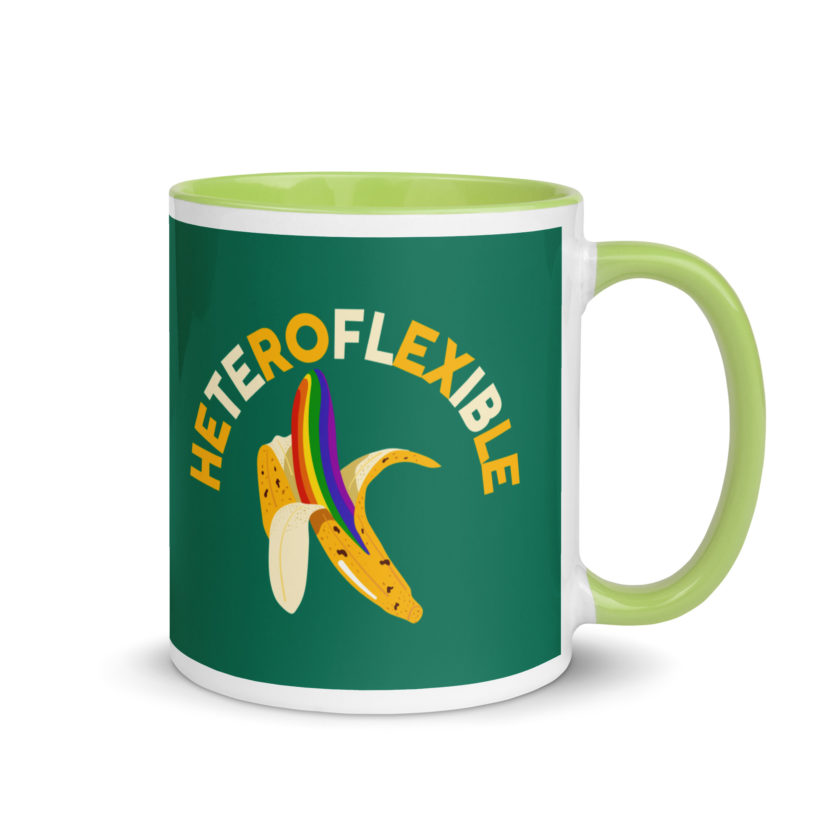 Heteroflexible - LGBT Lesbian Gay bisexual Trans Straight Mug with Color Inside - Image 37
