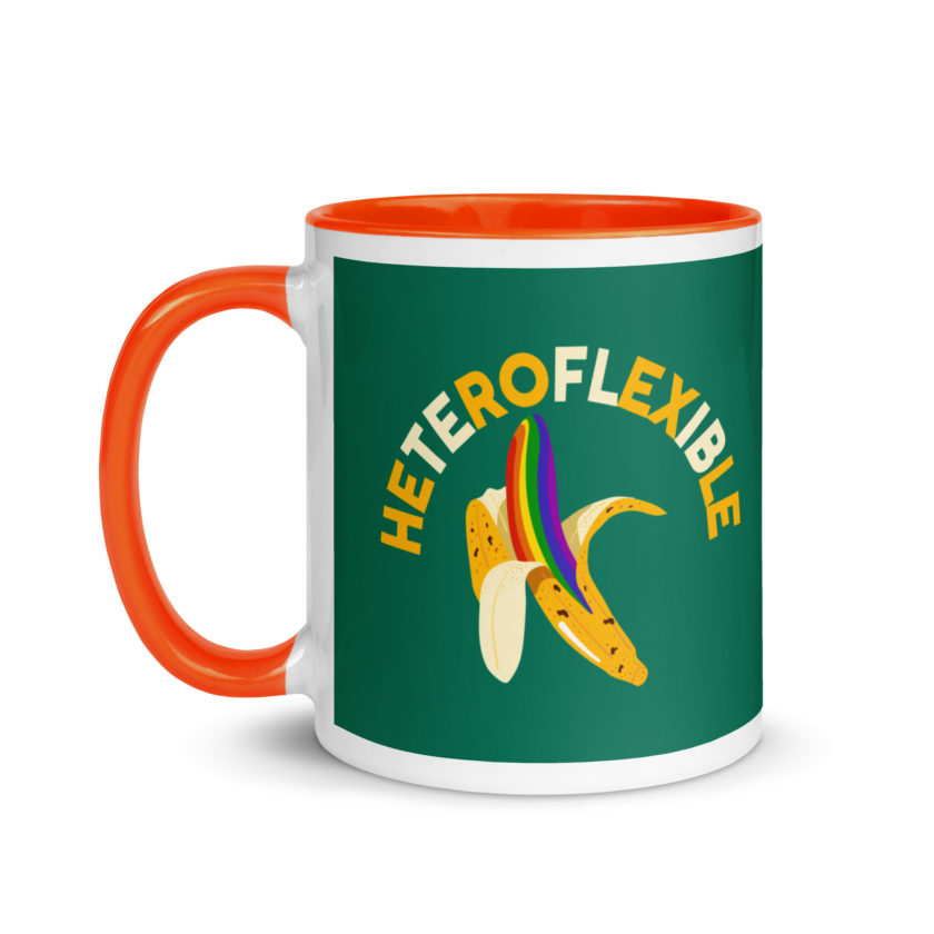 Heteroflexible - LGBT Lesbian Gay bisexual Trans Straight Mug with Color Inside - Image 24