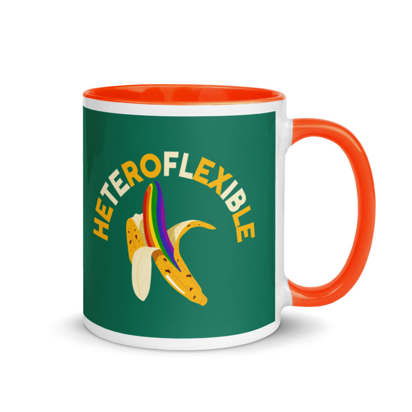 Heteroflexible - LGBT Lesbian Gay bisexual Trans Straight Mug with Color Inside - Image 22
