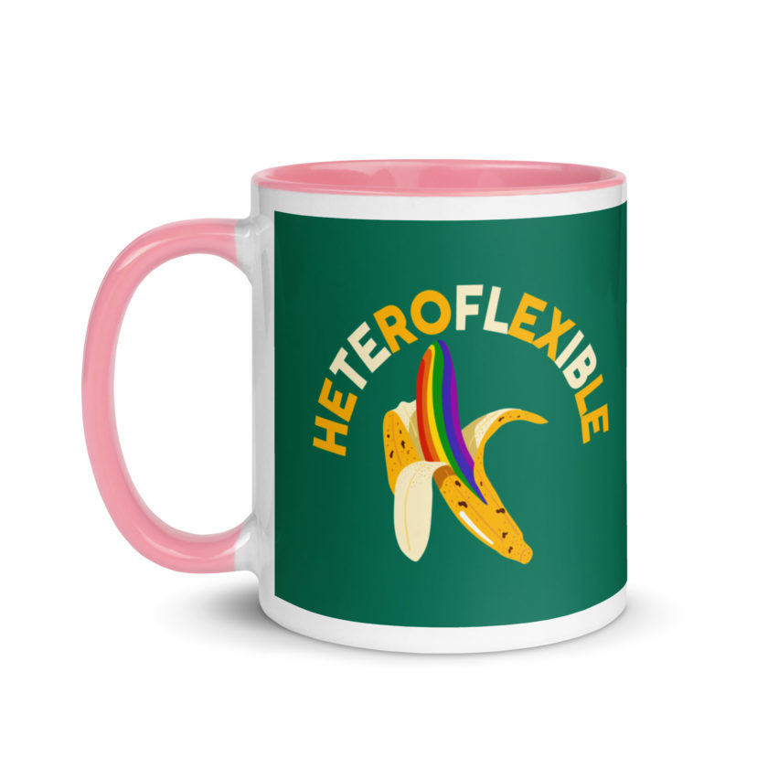 Heteroflexible - LGBT Lesbian Gay bisexual Trans Straight Mug with Color Inside - Image 33