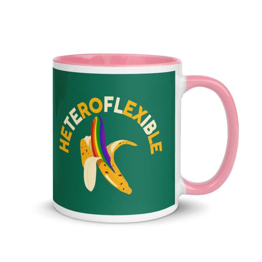 Heteroflexible - LGBT Lesbian Gay bisexual Trans Straight Mug with Color Inside - Image 31