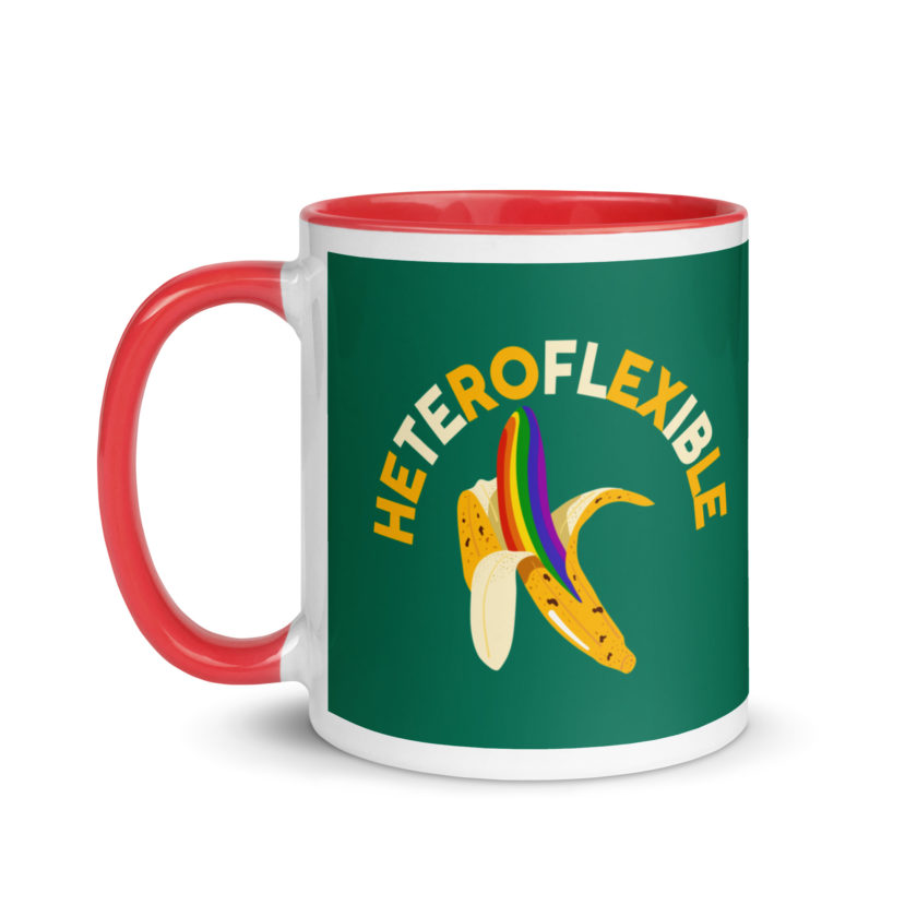 Heteroflexible - LGBT Lesbian Gay bisexual Trans Straight Mug with Color Inside - Image 13
