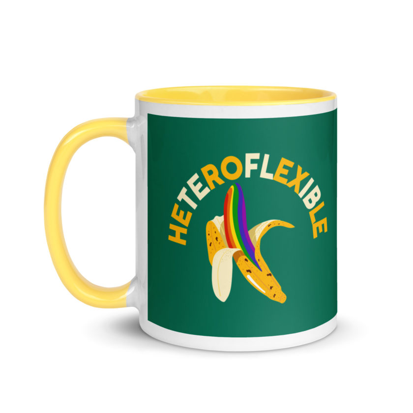 Heteroflexible - LGBT Lesbian Gay bisexual Trans Straight Mug with Color Inside - Image 42