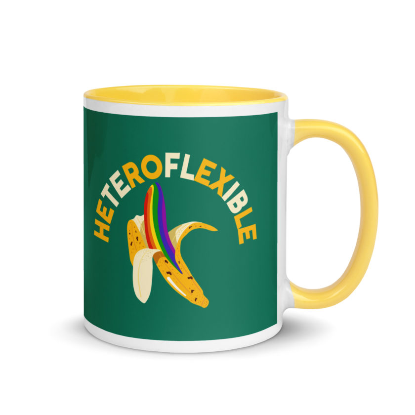 Heteroflexible - LGBT Lesbian Gay bisexual Trans Straight Mug with Color Inside - Image 40