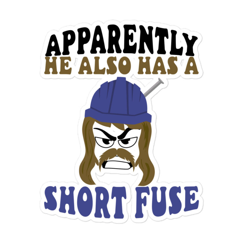 Apparently he also has a short fuse. -Happy, Happy Gilmore Bubble-free stickers - Image 3