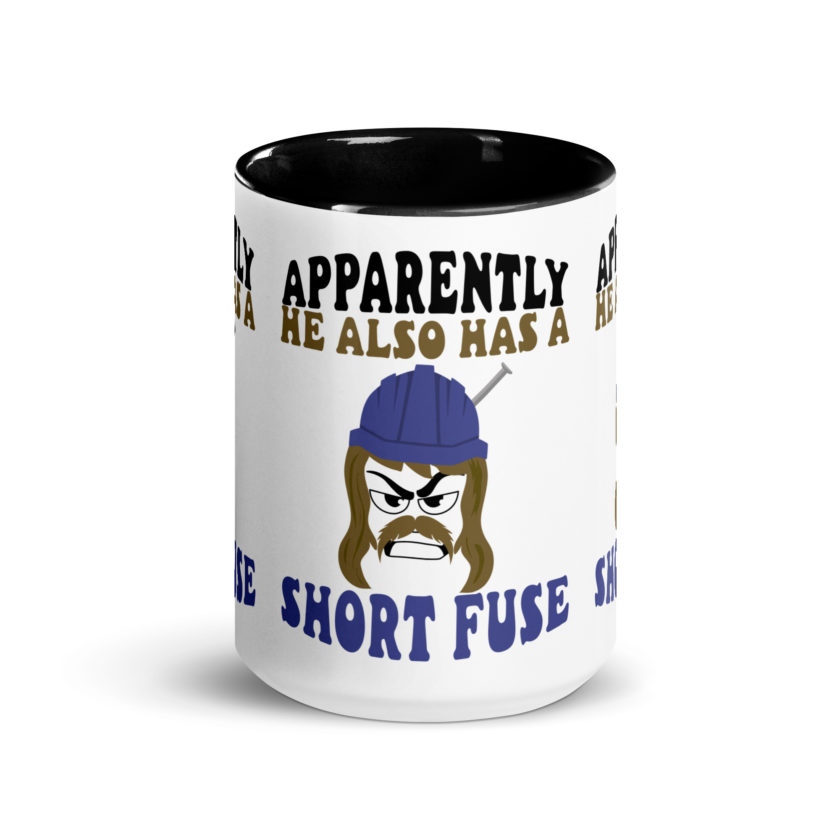 Apparently he also has a short fuse. -Happy, Happy Gilmore Mug with Color Inside - Image 6