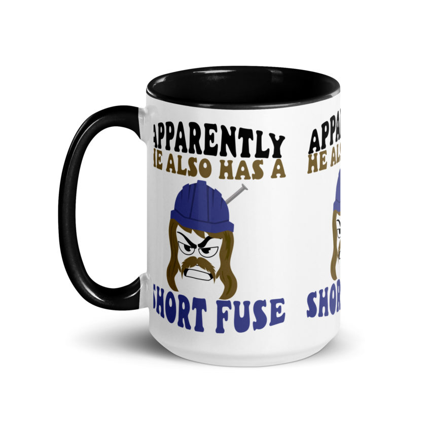 Apparently he also has a short fuse. -Happy, Happy Gilmore Mug with Color Inside - Image 7
