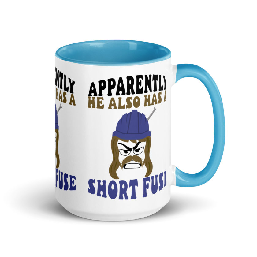 Apparently he also has a short fuse. -Happy, Happy Gilmore Mug with Color Inside - Image 29