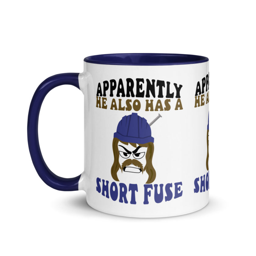 Apparently he also has a short fuse. -Happy, Happy Gilmore Mug with Color Inside - Image 10