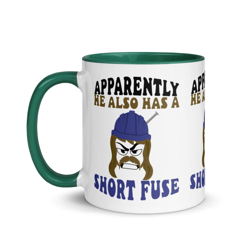Apparently he also has a short fuse. -Happy, Happy Gilmore Mug with Color Inside - Image 19