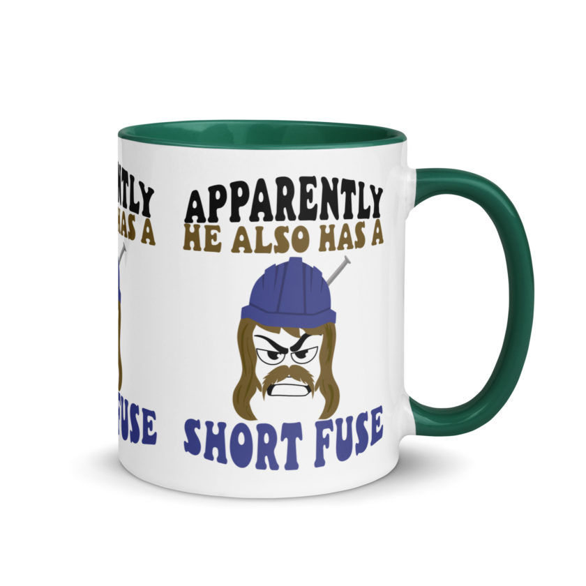 Apparently he also has a short fuse. -Happy, Happy Gilmore Mug with Color Inside - Image 17