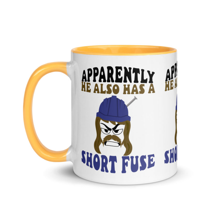 Apparently he also has a short fuse. -Happy, Happy Gilmore Mug with Color Inside - Image 36