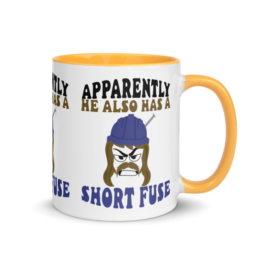 Apparently he also has a short fuse. -Happy, Happy Gilmore Mug with Color Inside - Image 34