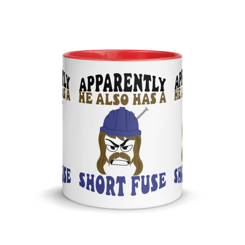 Apparently he also has a short fuse. -Happy, Happy Gilmore Mug with Color Inside - Image 12