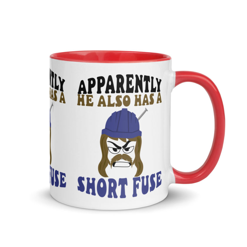 Apparently he also has a short fuse. -Happy, Happy Gilmore Mug with Color Inside - Image 11