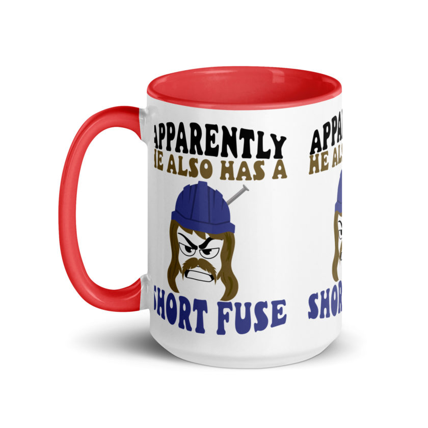 Apparently he also has a short fuse. -Happy, Happy Gilmore Mug with Color Inside - Image 16