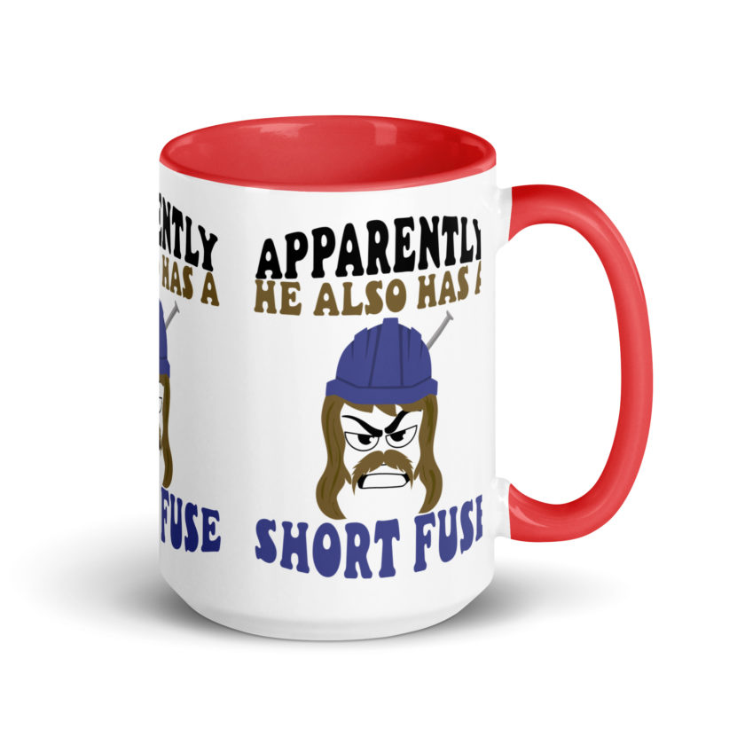 Apparently he also has a short fuse. -Happy, Happy Gilmore Mug with Color Inside - Image 14