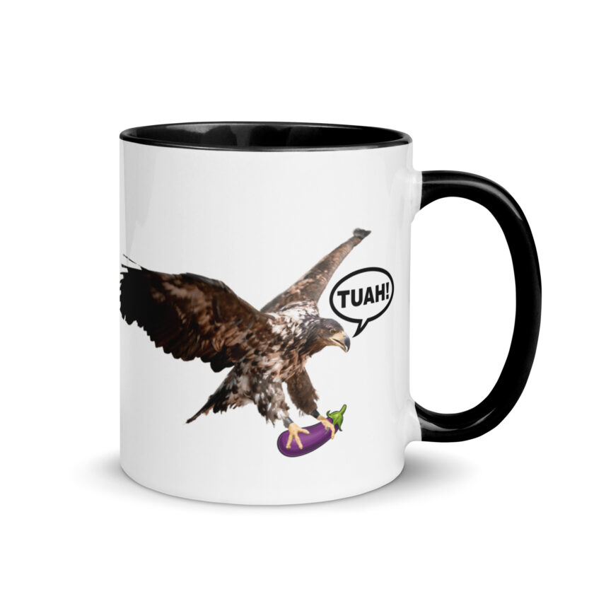 HAWK TUAH! Mug with Color Inside - Image 2