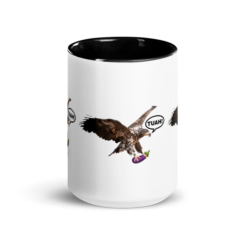 HAWK TUAH! Mug with Color Inside - Image 6