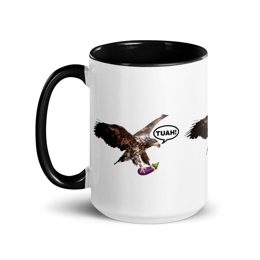 HAWK TUAH! Mug with Color Inside - Image 7