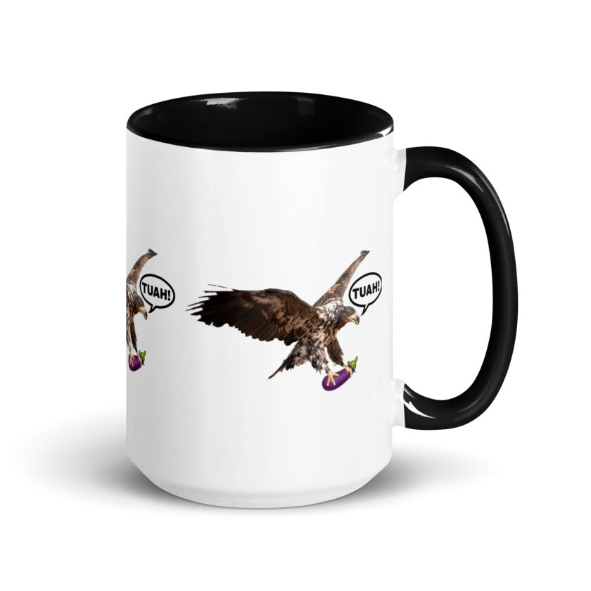 HAWK TUAH! Mug with Color Inside - Image 5