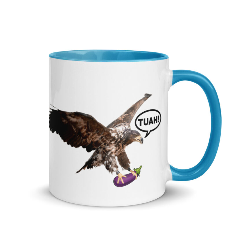 HAWK TUAH! Mug with Color Inside - Image 26