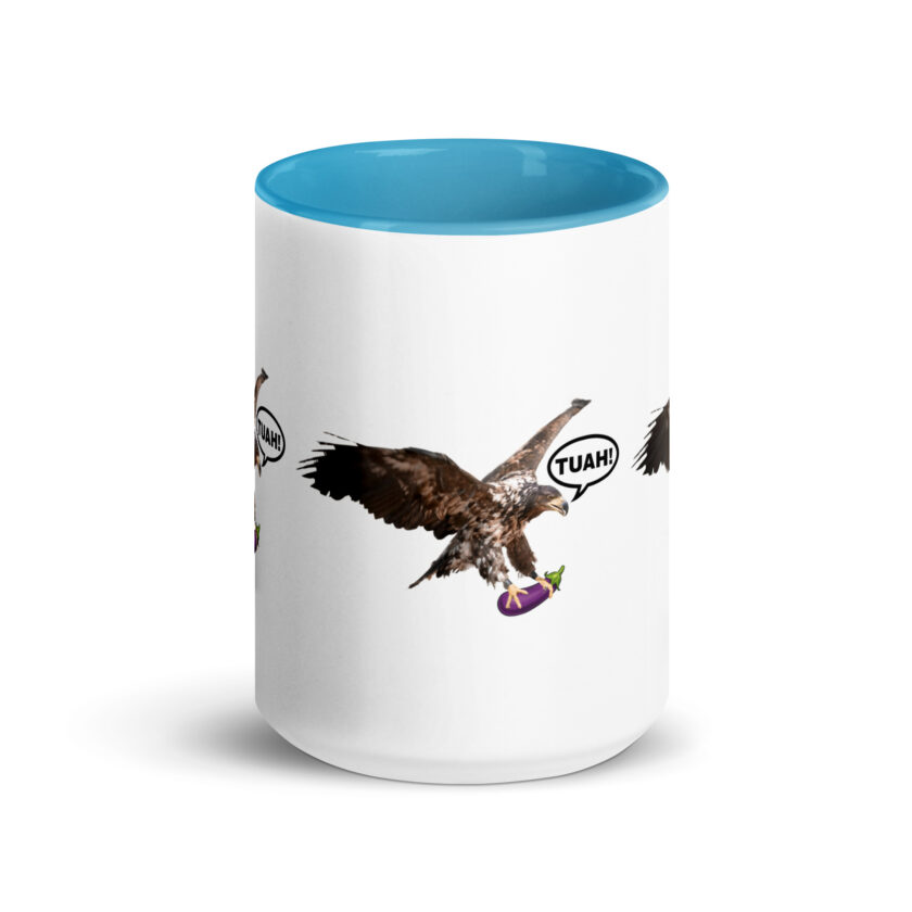 HAWK TUAH! Mug with Color Inside - Image 29